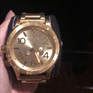 Nixon all gold chronograph watch